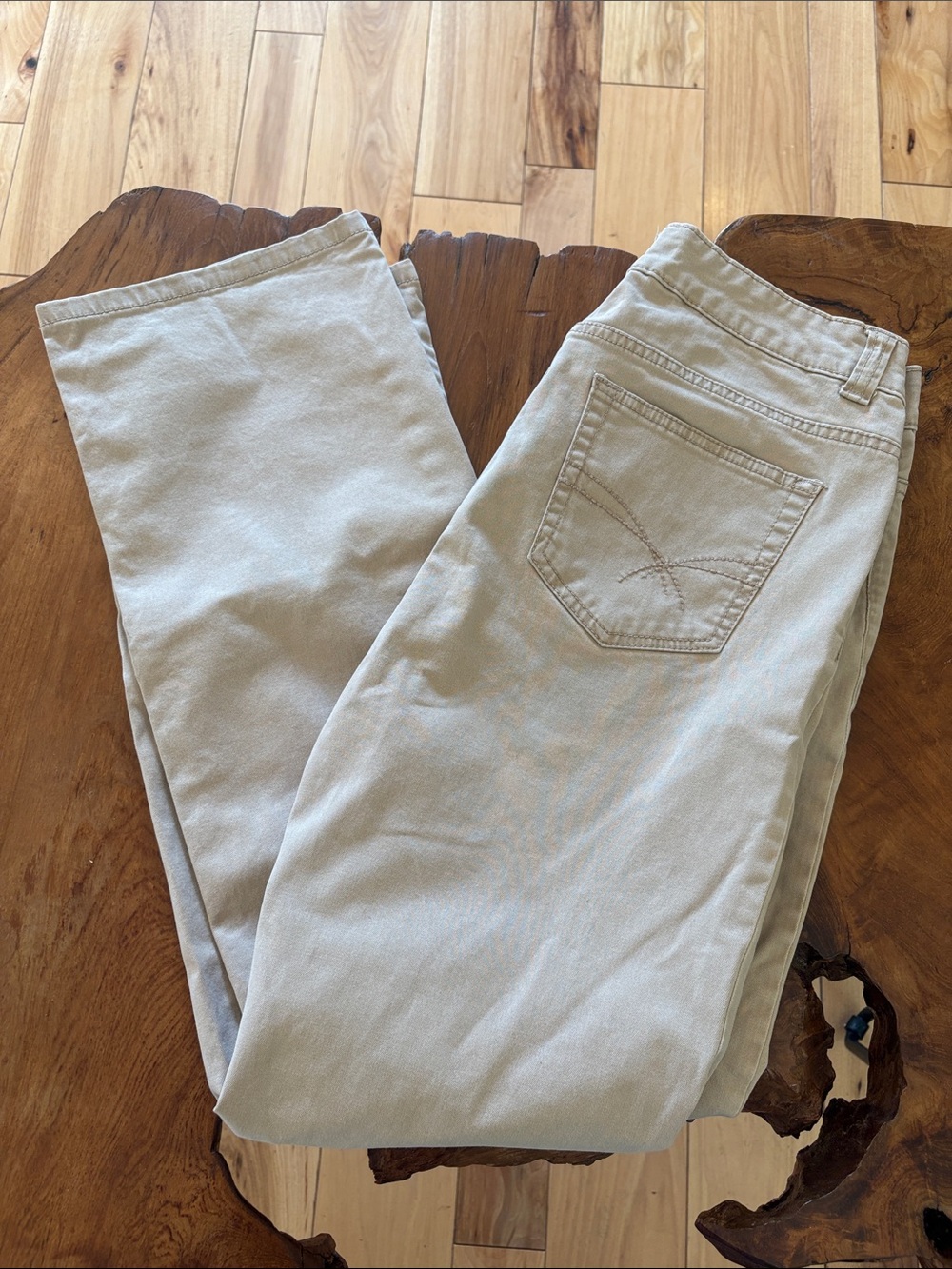 croft & barrow Straight Leg Pants in Light Tan